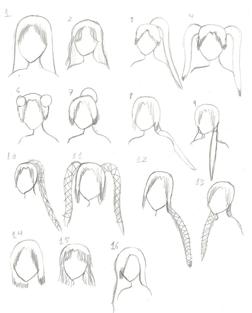 Ponytails Drawing At Getdrawings Free Download