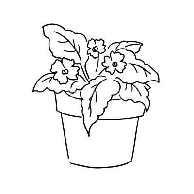 Pot Plant Drawing at GetDrawings | Free download