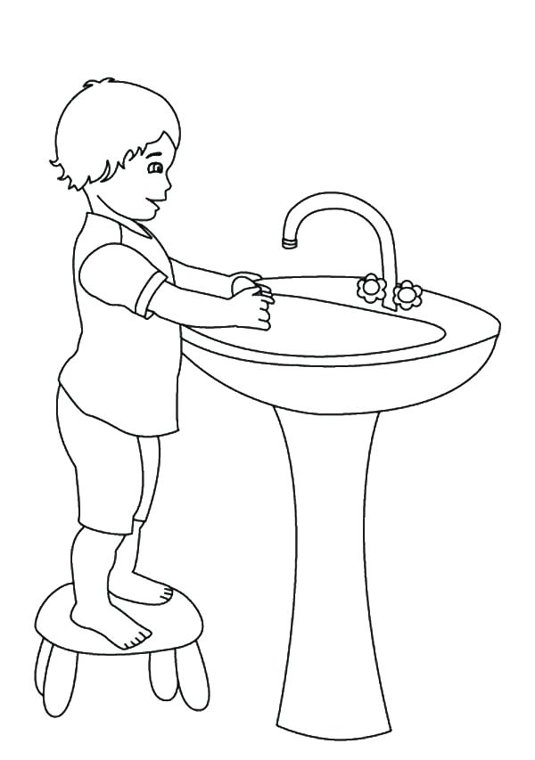 Cute Potty Training Printable Coloring Pages with simple drawing