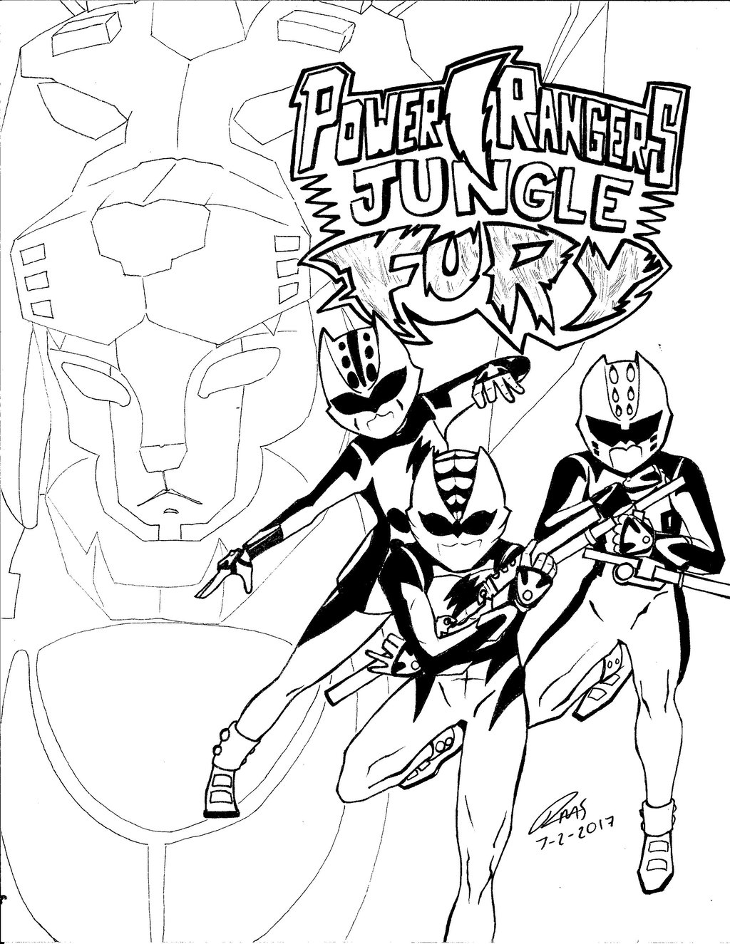 Power Rangers Jungle Fury Drawing at GetDrawings | Free download