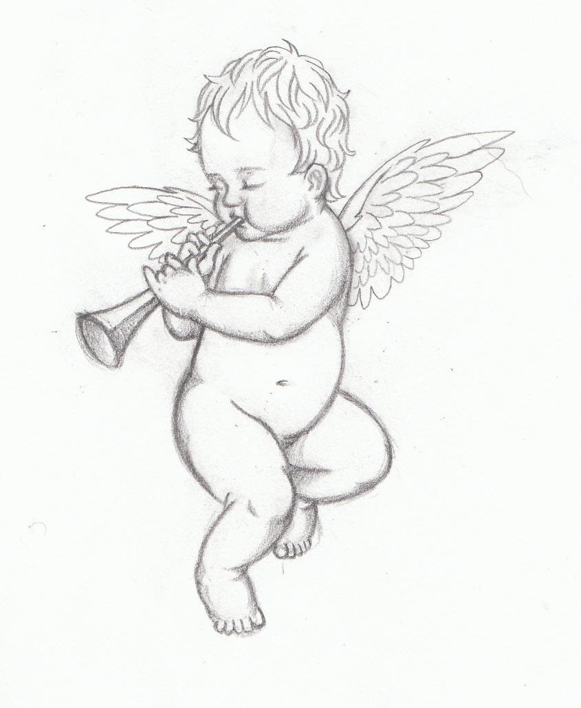 Kneeling Angel Drawing at GetDrawings Free download
