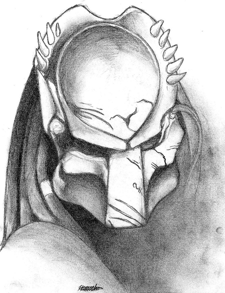 Predator Mask Drawing at GetDrawings Free download