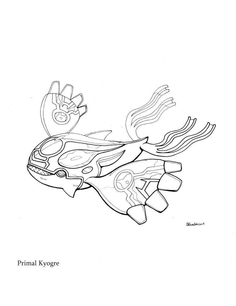 Primal Kyogre Drawing at GetDrawings | Free download