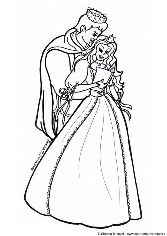 531x750 Coloring Page Prince And Princess.