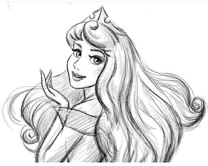 princess barbie cartoon drawing