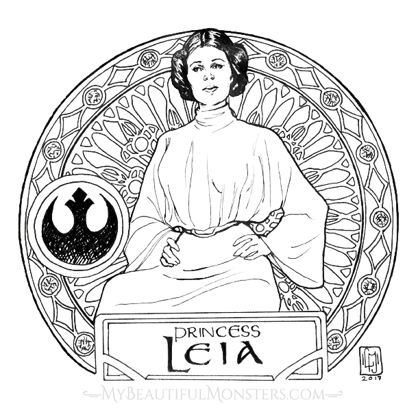 Princess Leia Drawing at GetDrawings | Free download