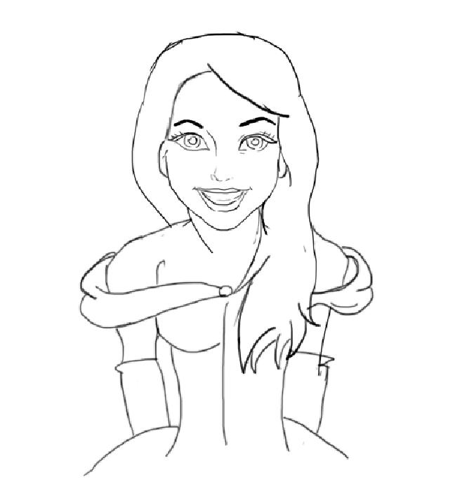 Princess Outline Drawing At GetDrawings | Free Download