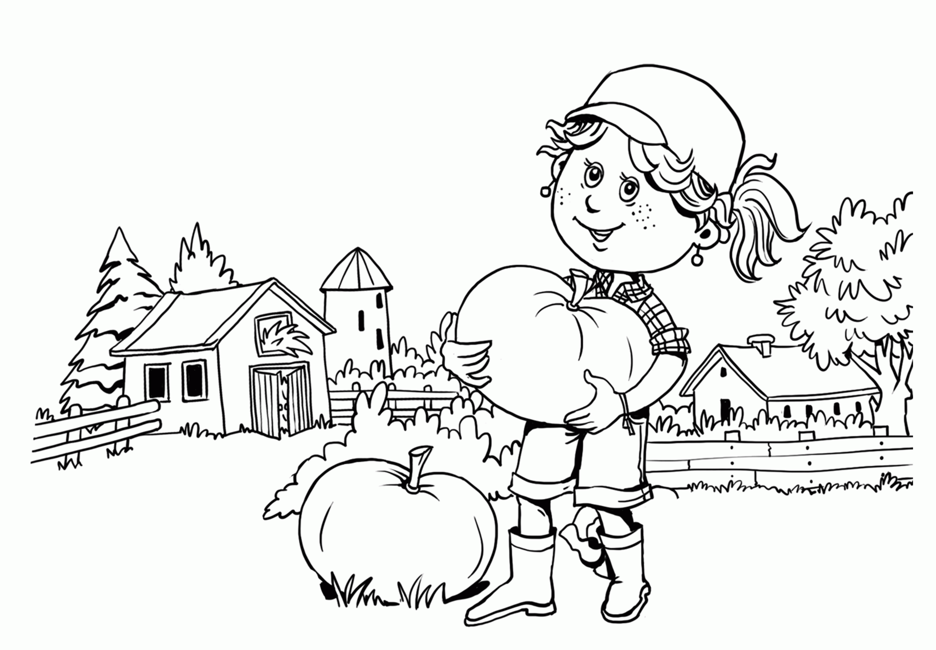 Pumpkin Patch Drawing at GetDrawings | Free download