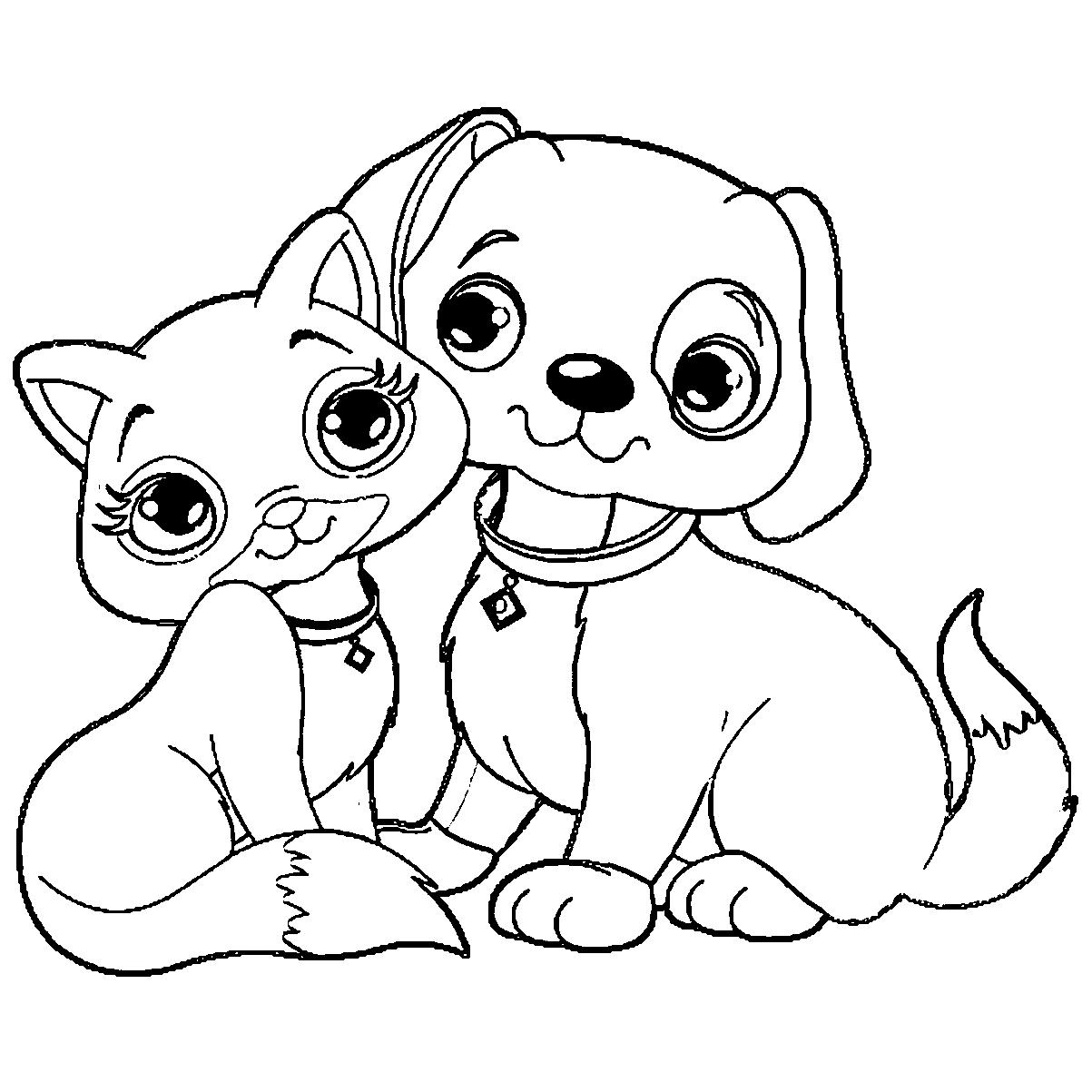 Puppy And Kitten Drawing at GetDrawings Free download