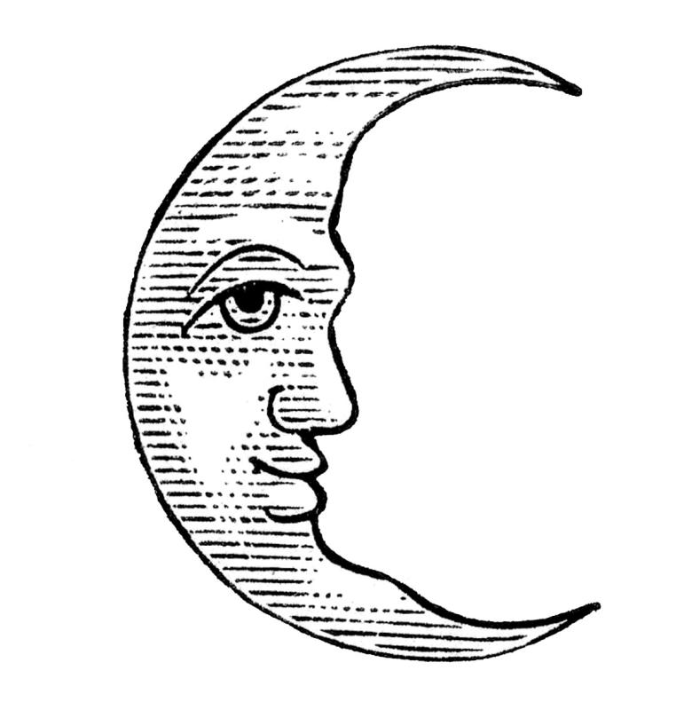 Quarter Moon Drawing at GetDrawings Free download