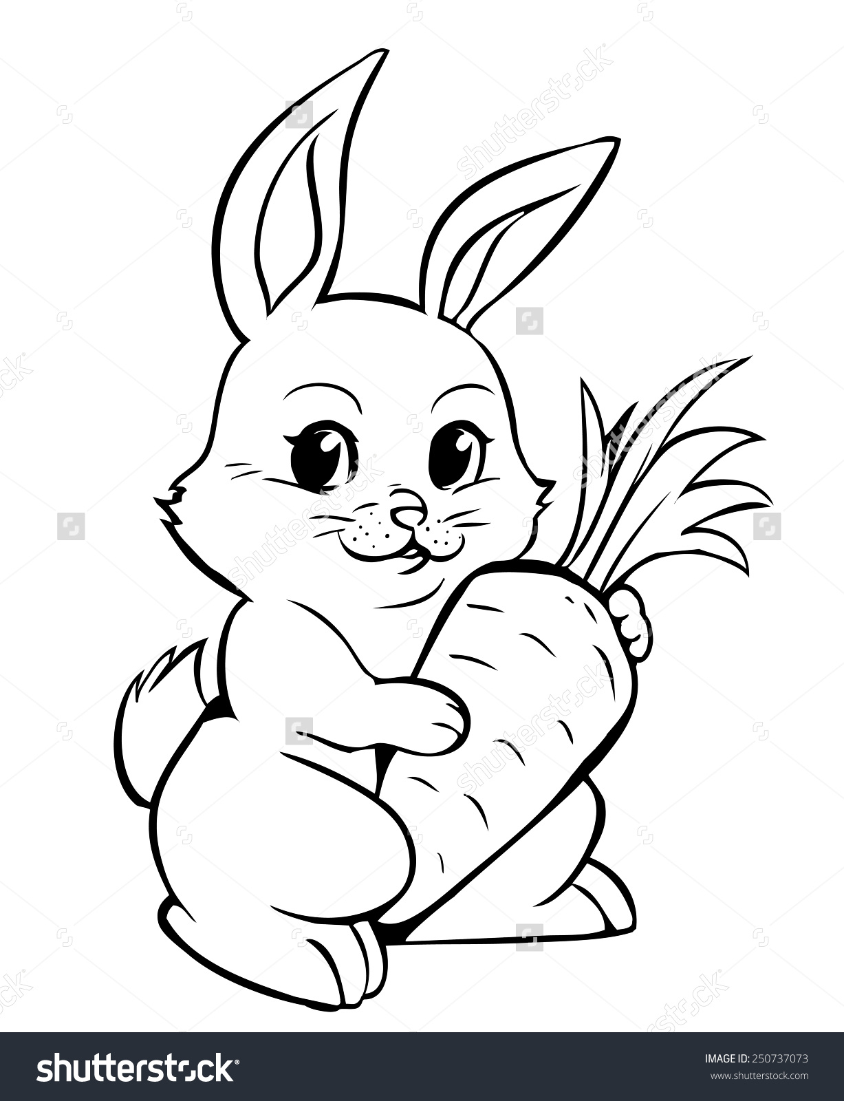 Rabbit Drawing Outline at GetDrawings | Free download