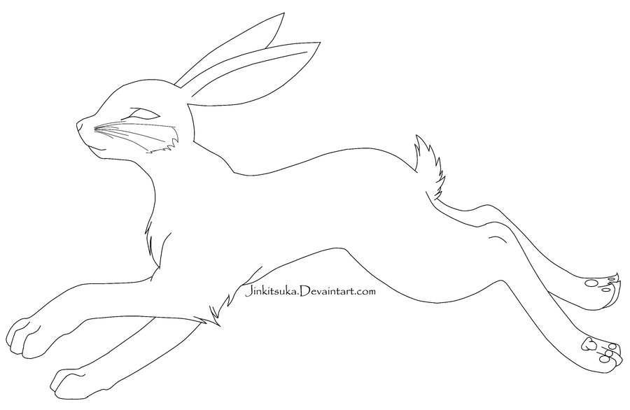 Rabbit Line Drawing at GetDrawings | Free download