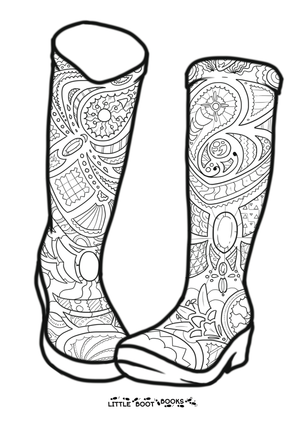 Rain boots template sketch womens rain boots coloring pages. 