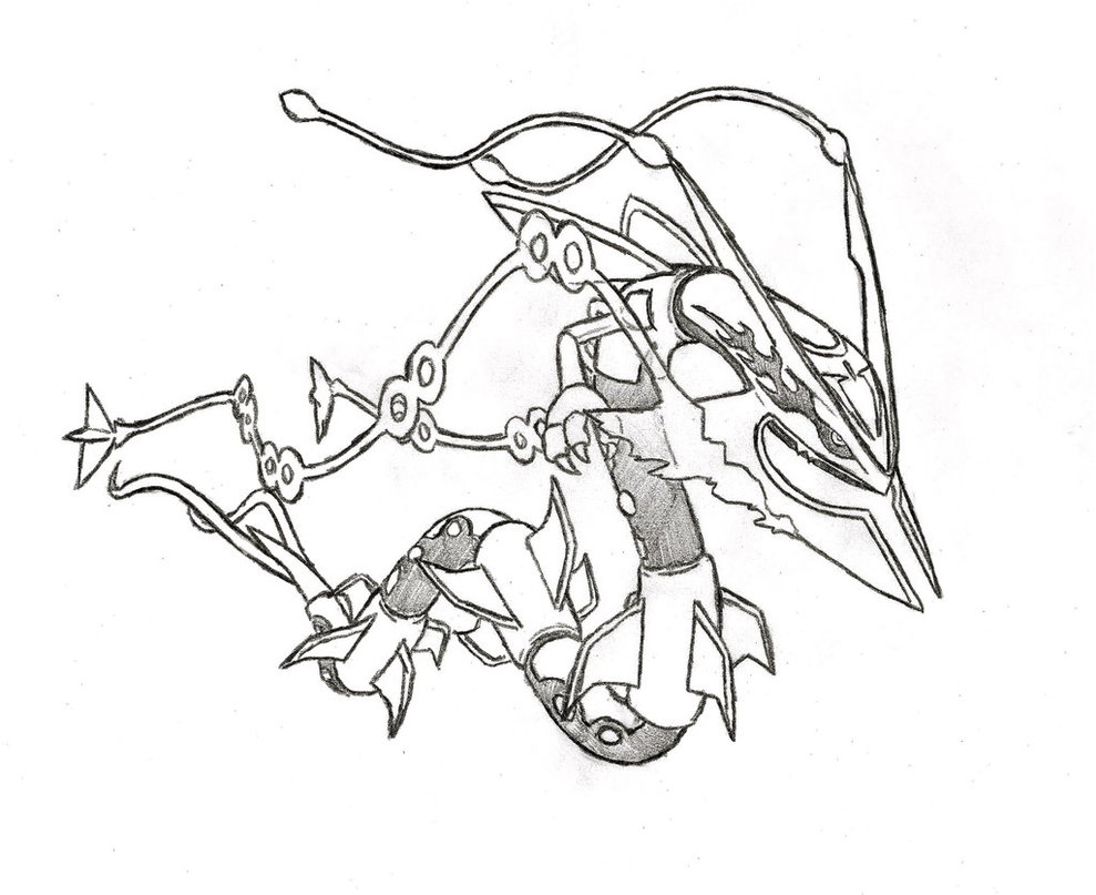 Rayquaza Drawing at GetDrawings | Free download