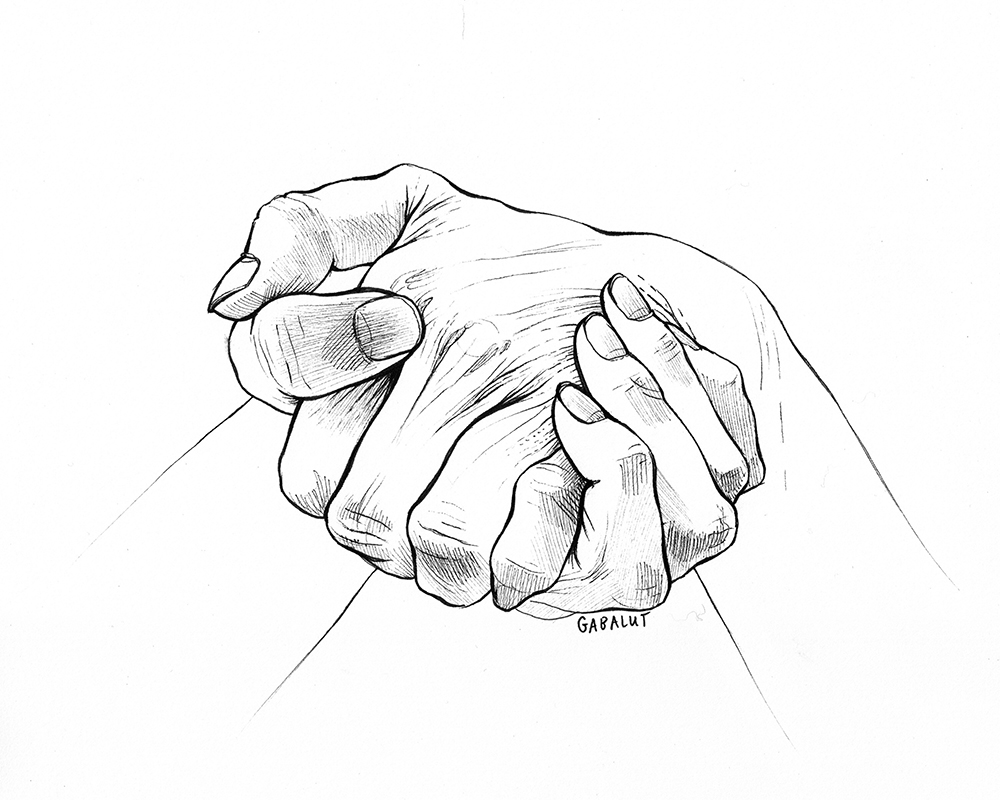 Reaching Hands Drawing at GetDrawings Free download