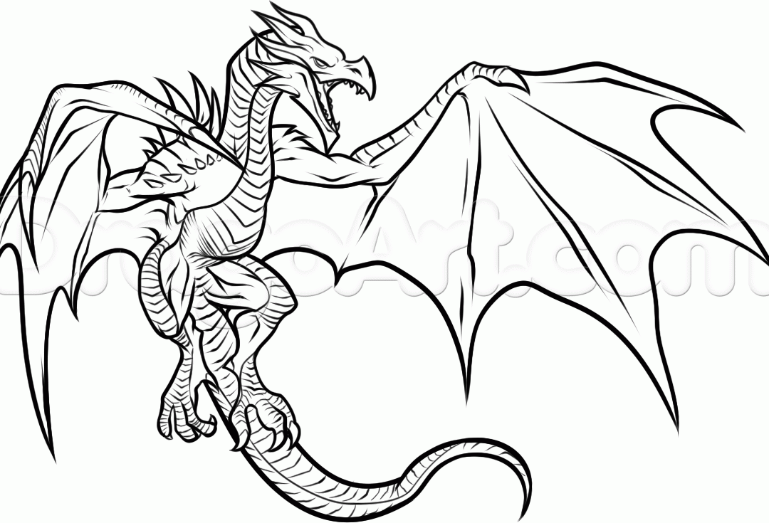 Fire Breathing Dragon Coloring Pages : Fire Dragon Coloring Pages