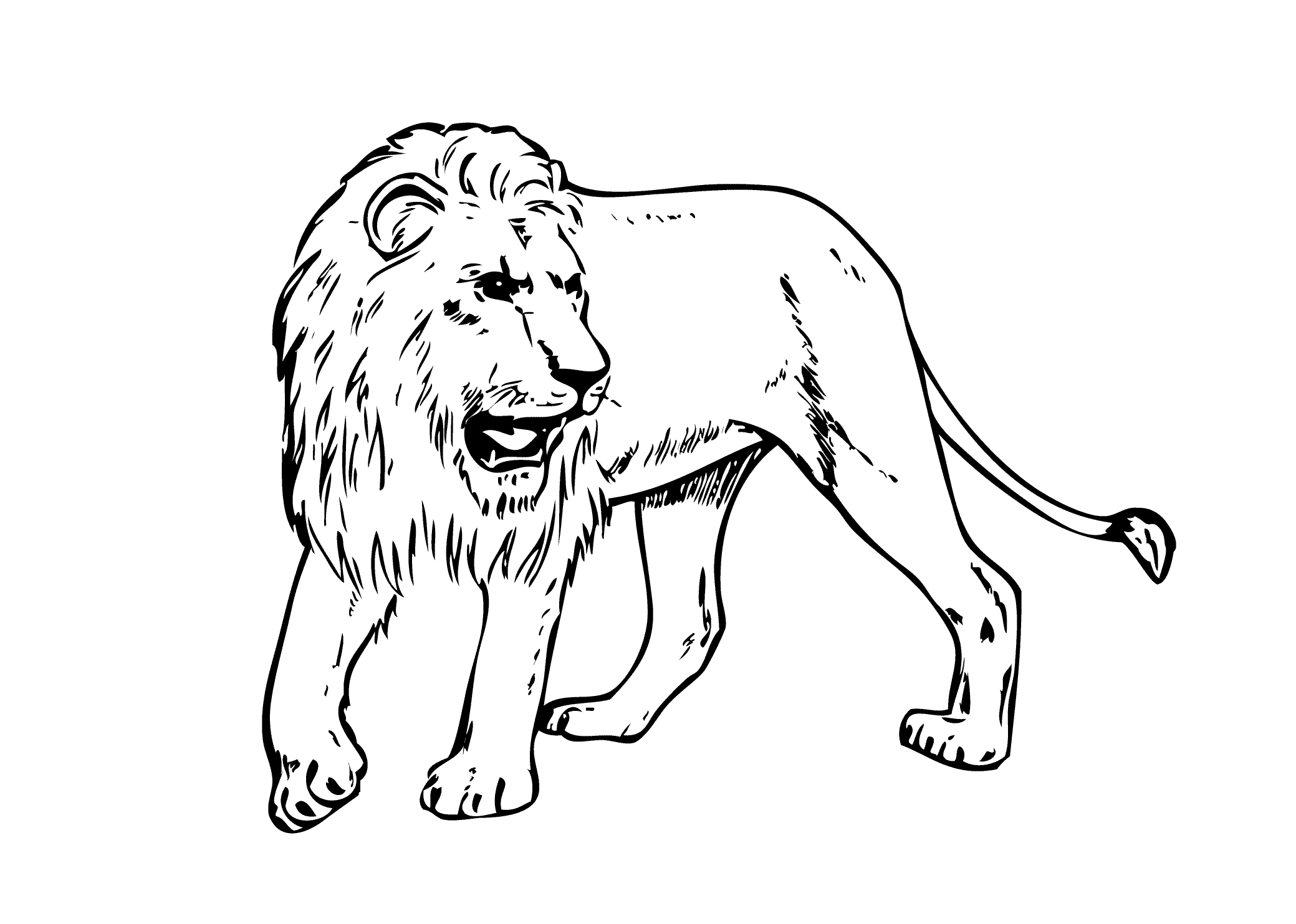 Realistic Lion Drawing at GetDrawings | Free download