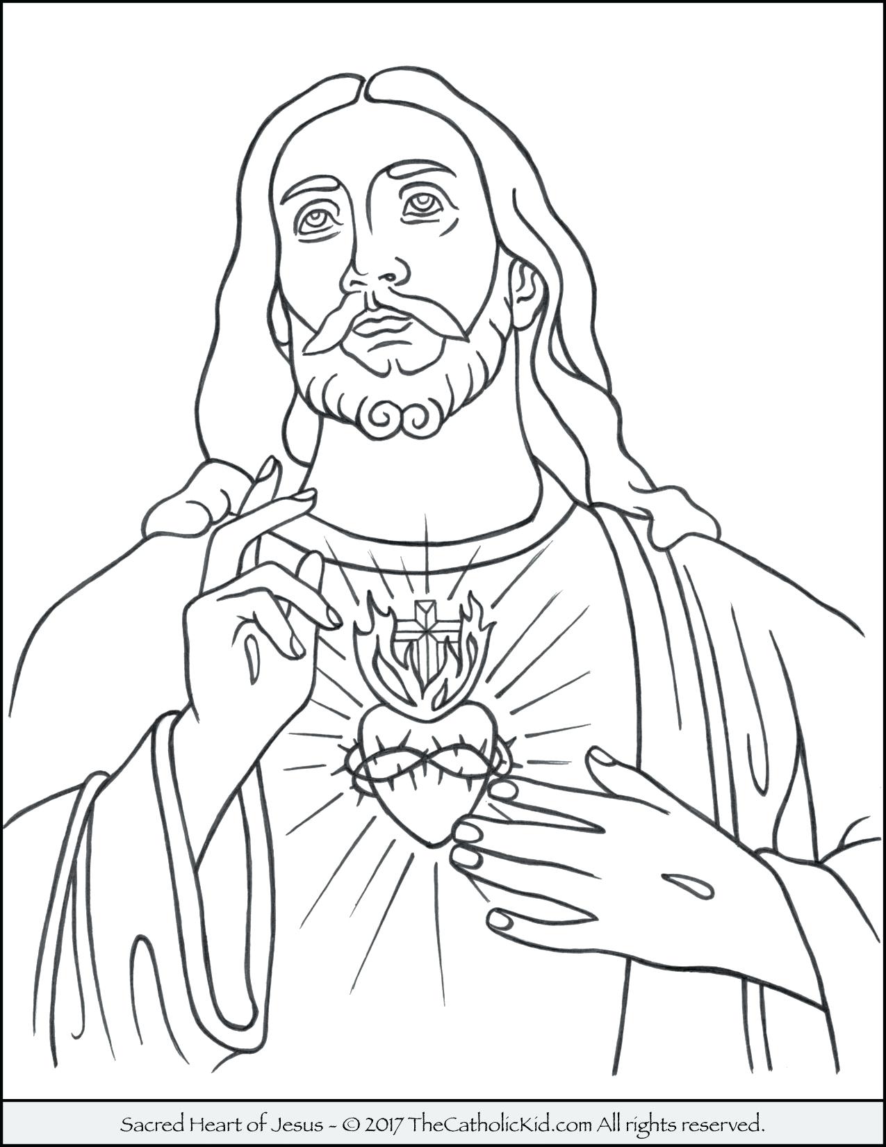 Realistic Sacred Heart Drawing at GetDrawings | Free download