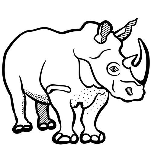 Rhino Outline Drawing at GetDrawings | Free download