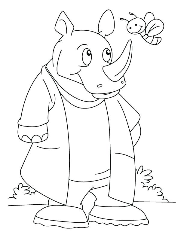 Rhinoceros Line Drawing at GetDrawings | Free download