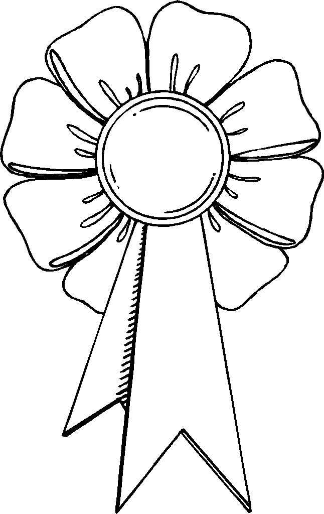 First Place Ribbon Coloring Pages