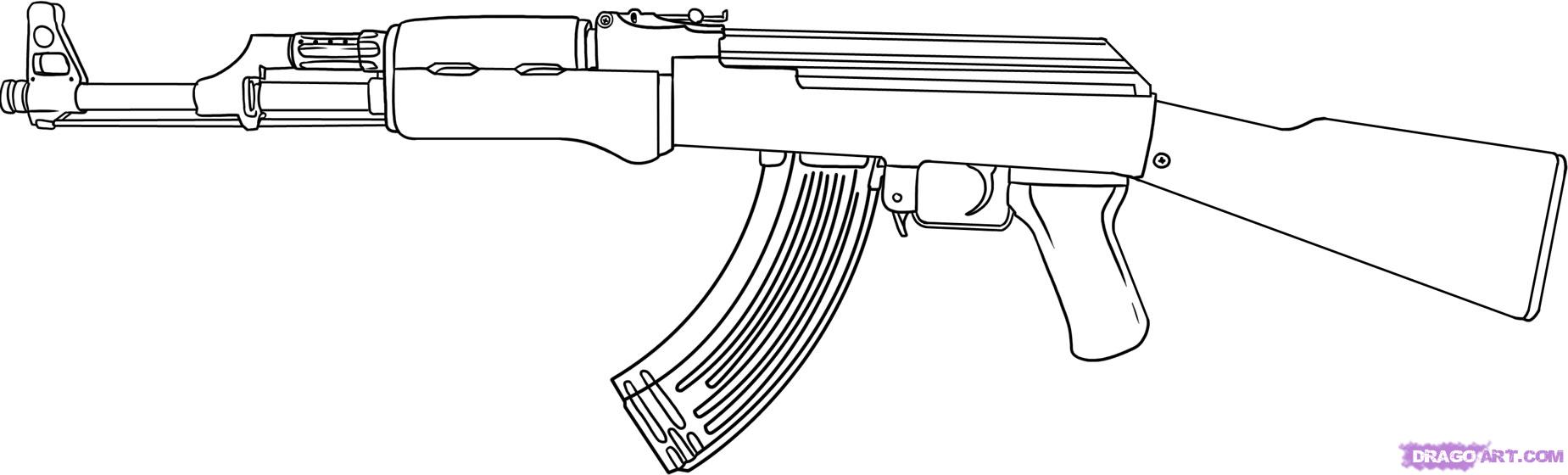 Rifle Drawing at GetDrawings | Free download