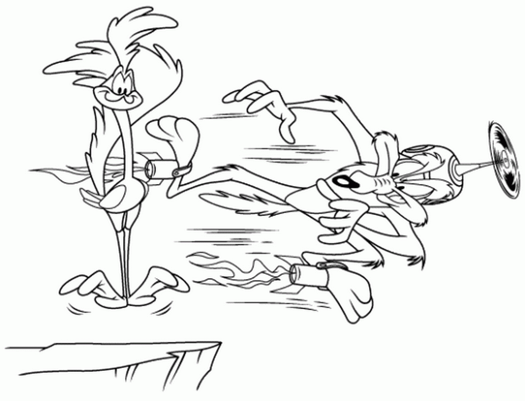 1048x800 Coloring Wile Coyote And Road Runner Drawing Picture 786536.