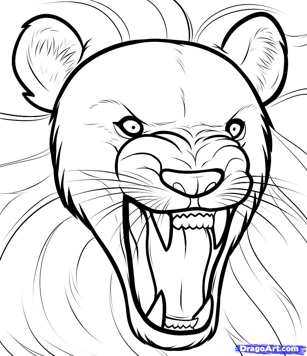 Roaring Lion Drawing at GetDrawings Free download