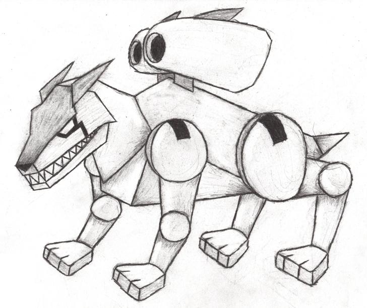 Robot Dog Drawing at GetDrawings Free download