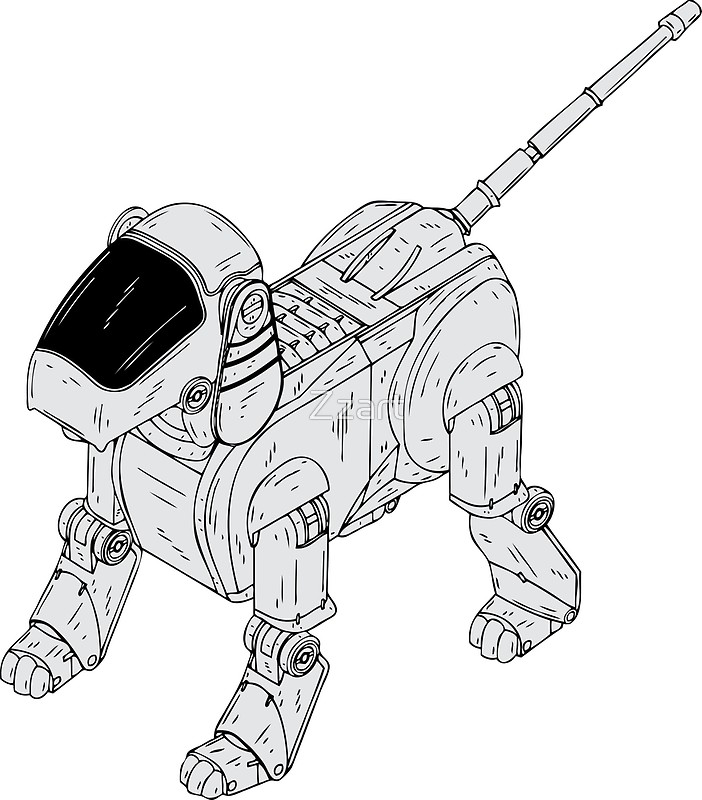 Robot Dog Drawing at GetDrawings | Free download