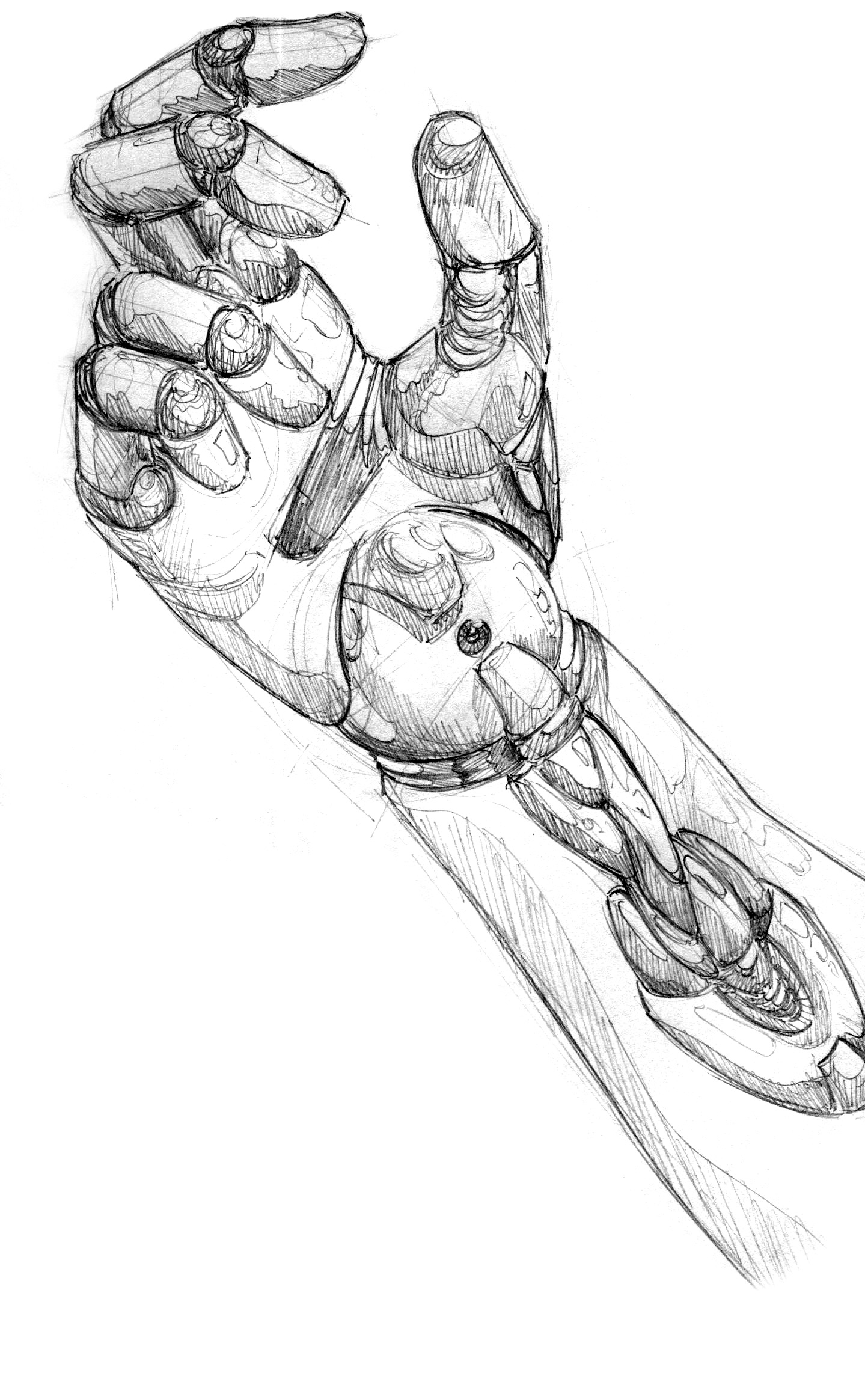 Robot Hand Drawing at GetDrawings Free download