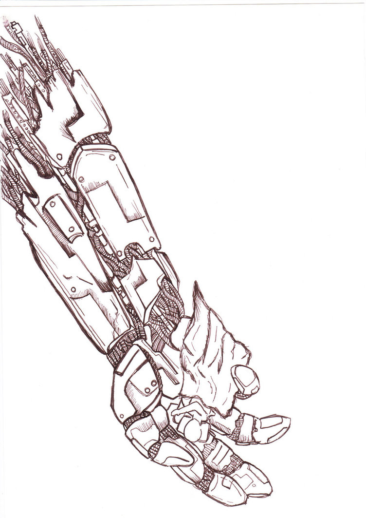 Robot Hand Drawing at GetDrawings | Free download