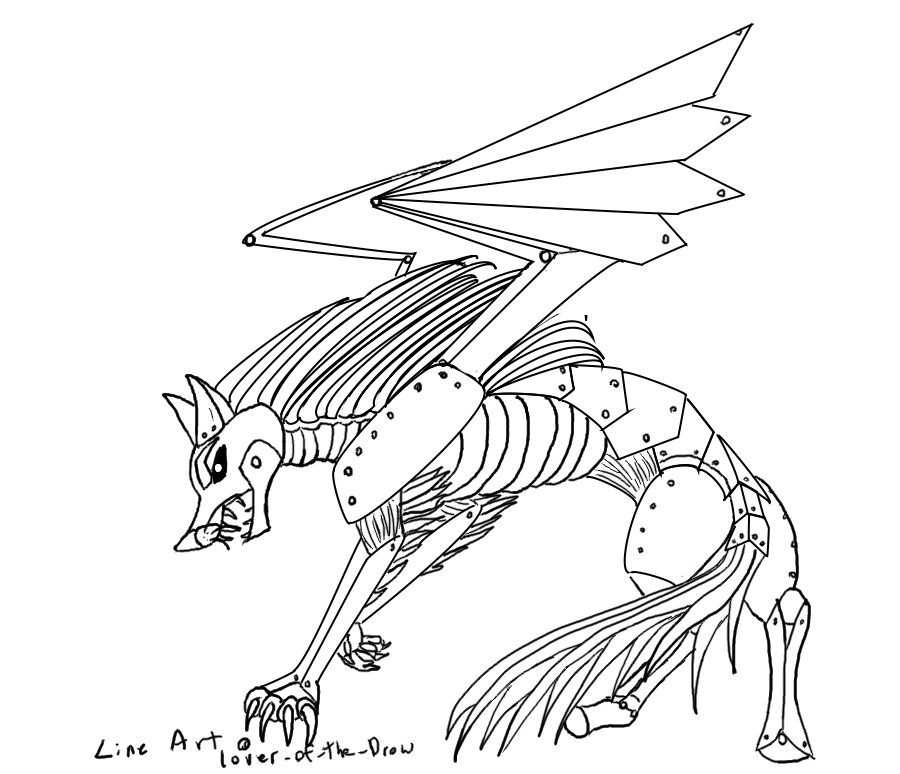 Robot Wolf Drawing at GetDrawings | Free download