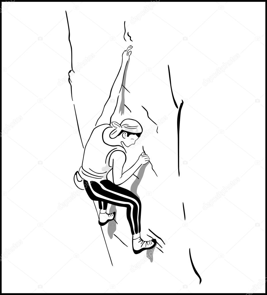 Rock Climbing Drawing at GetDrawings Free download