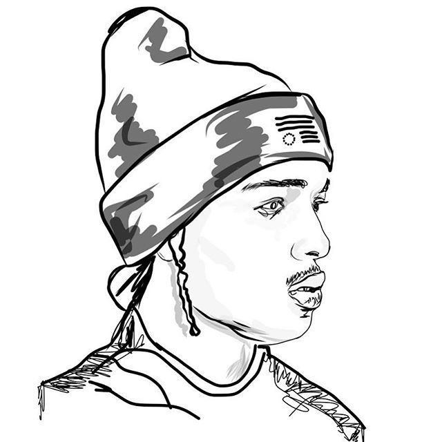 Rocky Drawing Asap Draw Getdrawings Sketch Coloring Page.