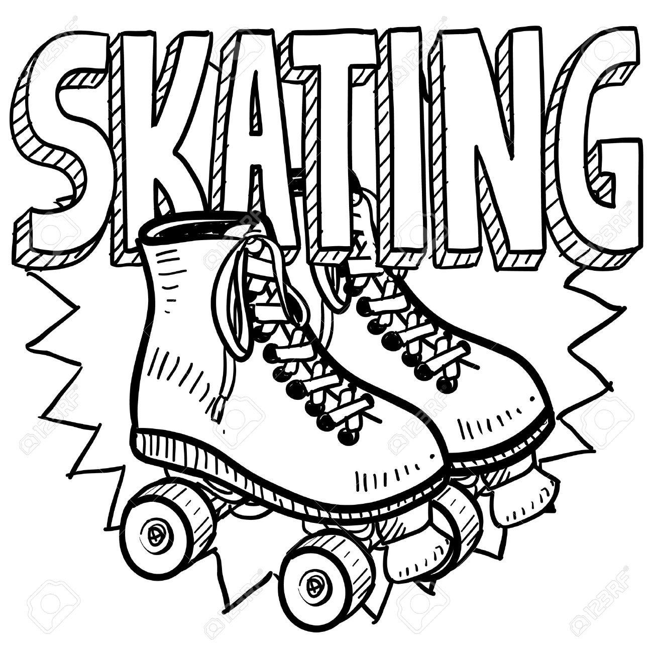 Roller Skate Drawing at GetDrawings | Free download