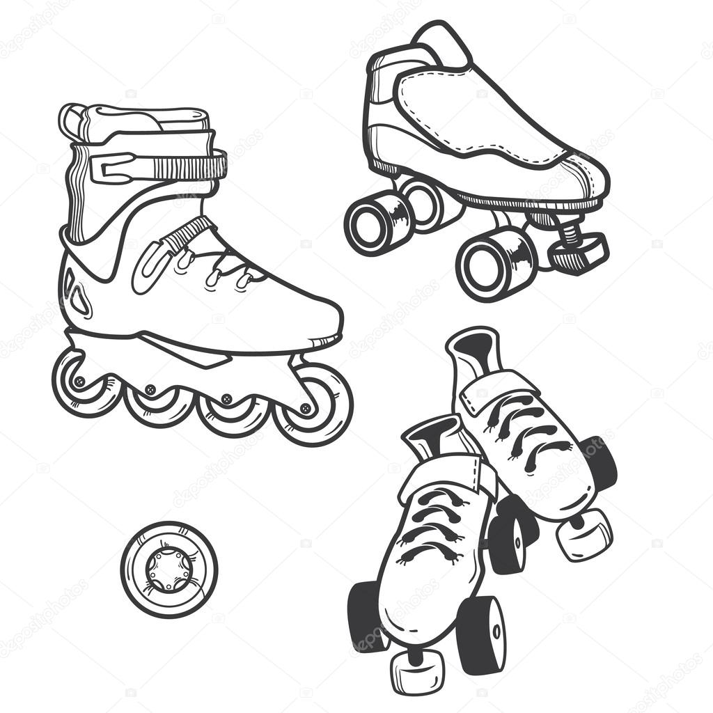 Roller Skates Drawing at GetDrawings | Free download