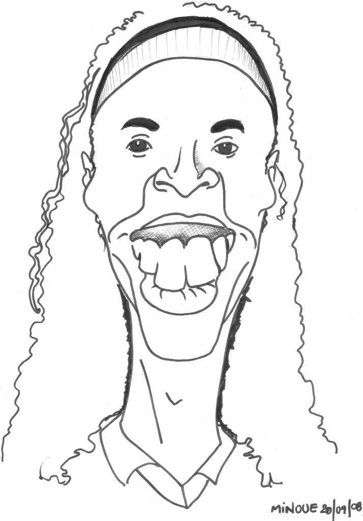 Ronaldinho Colorir Imprimir Colorironline Sketch Coloring Page