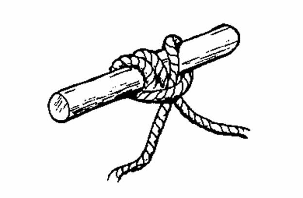 Hitch Mooring Ropes Knot Rope Drawing Pioneering Knots Scouts Getdrawings S...