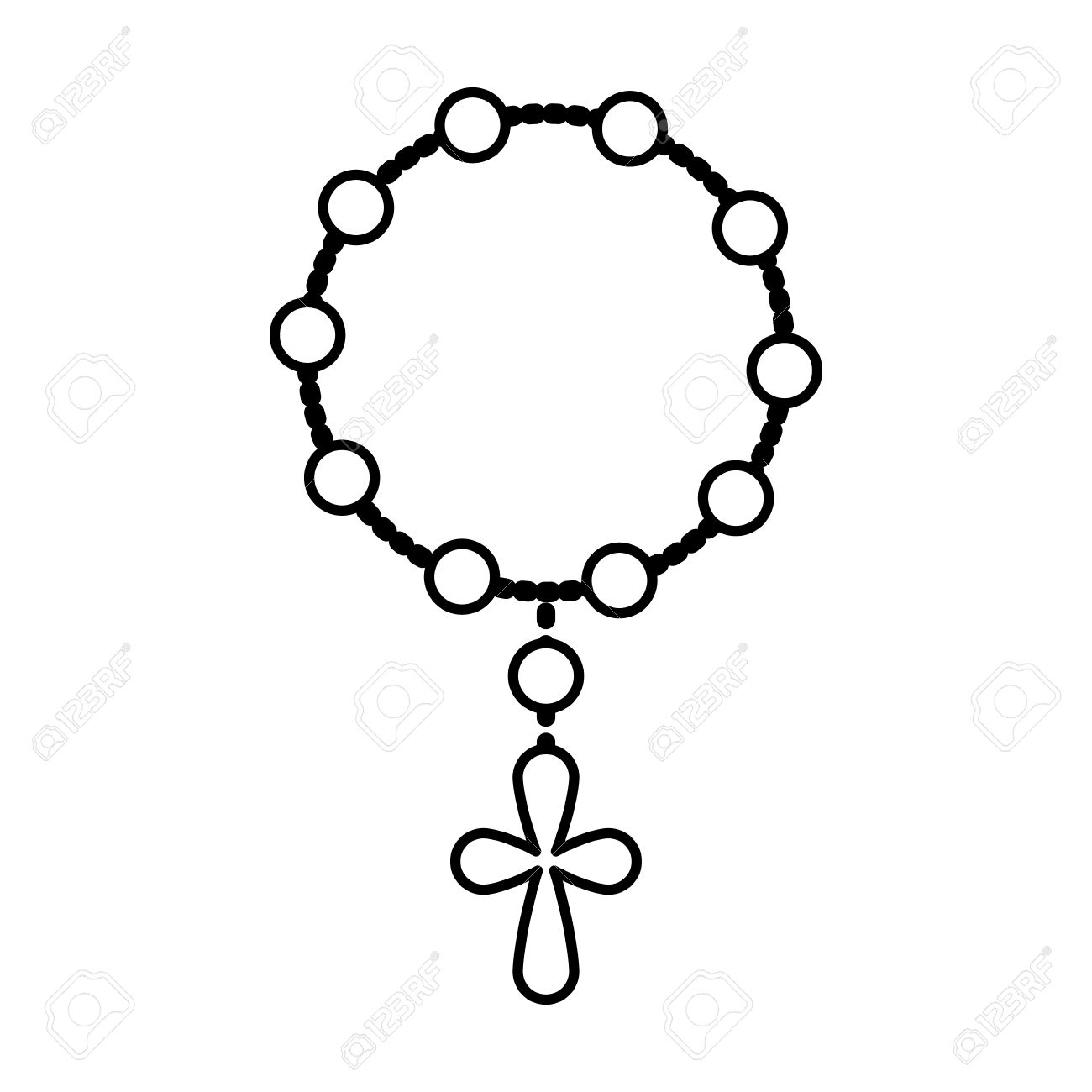 Rosary Beads Drawing at GetDrawings | Free download