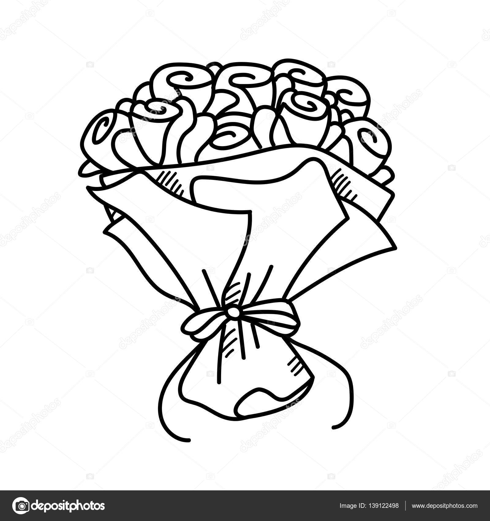 Rose Bouquet Drawing at GetDrawings | Free download