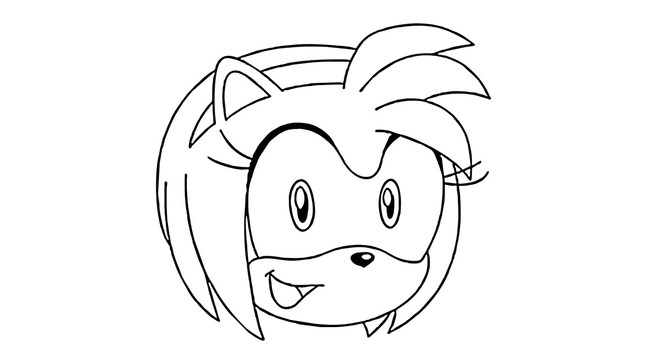 1280x720 How To Draw Amy Rose From Sonic The Hedgehog.