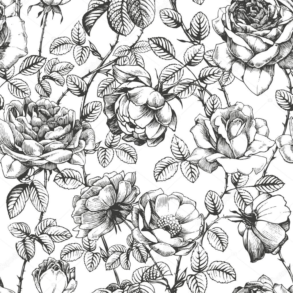 Rose Pattern Drawing at GetDrawings Free download