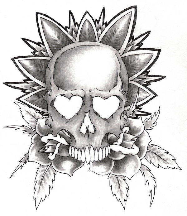 Rose Skull Drawing at GetDrawings Free download