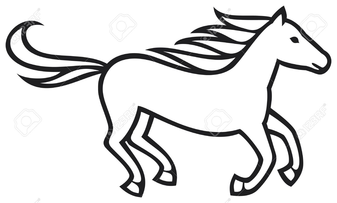 Running Horse Drawing at GetDrawings | Free download