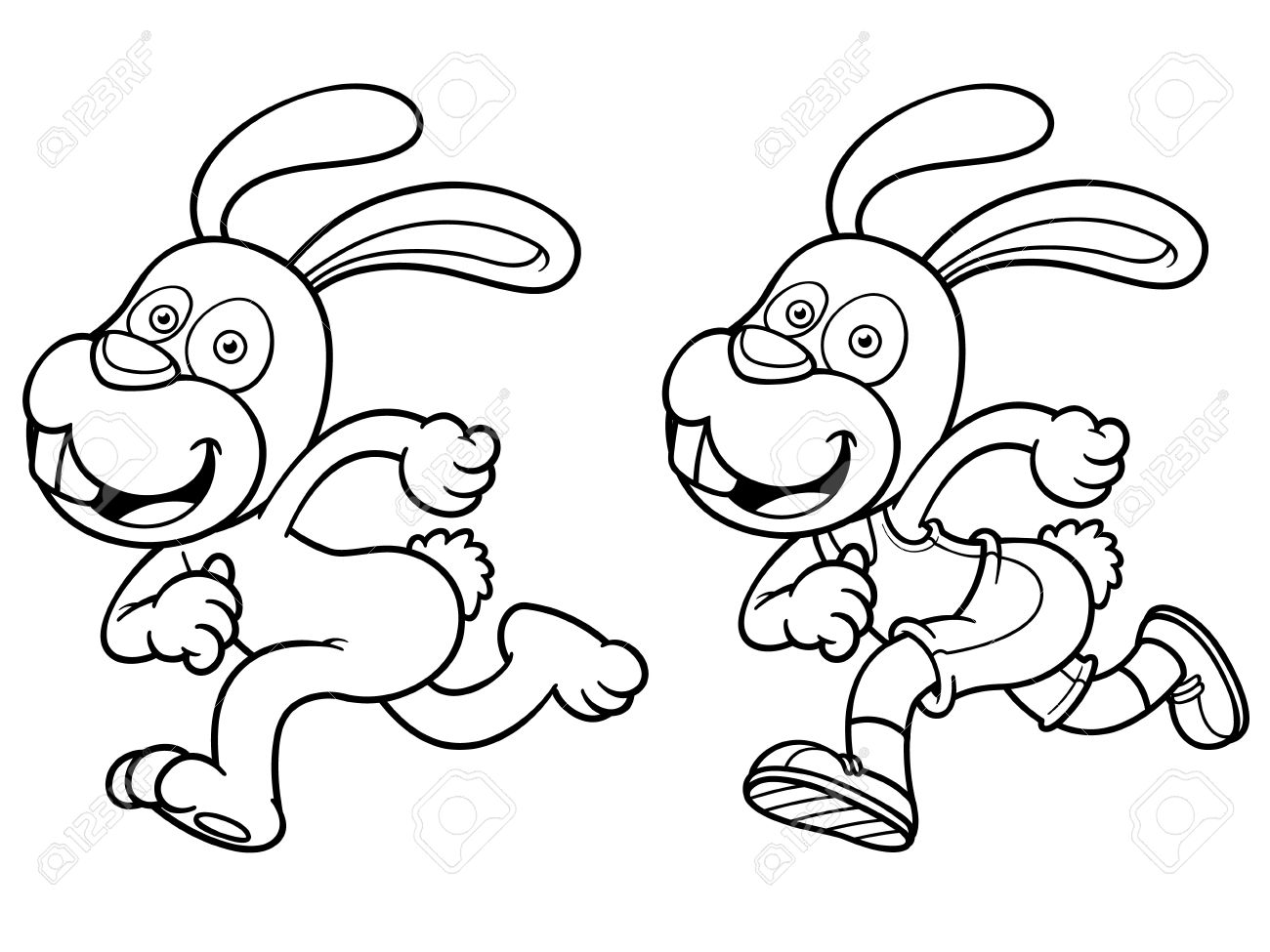 Running Rabbit Drawing at GetDrawings | Free download