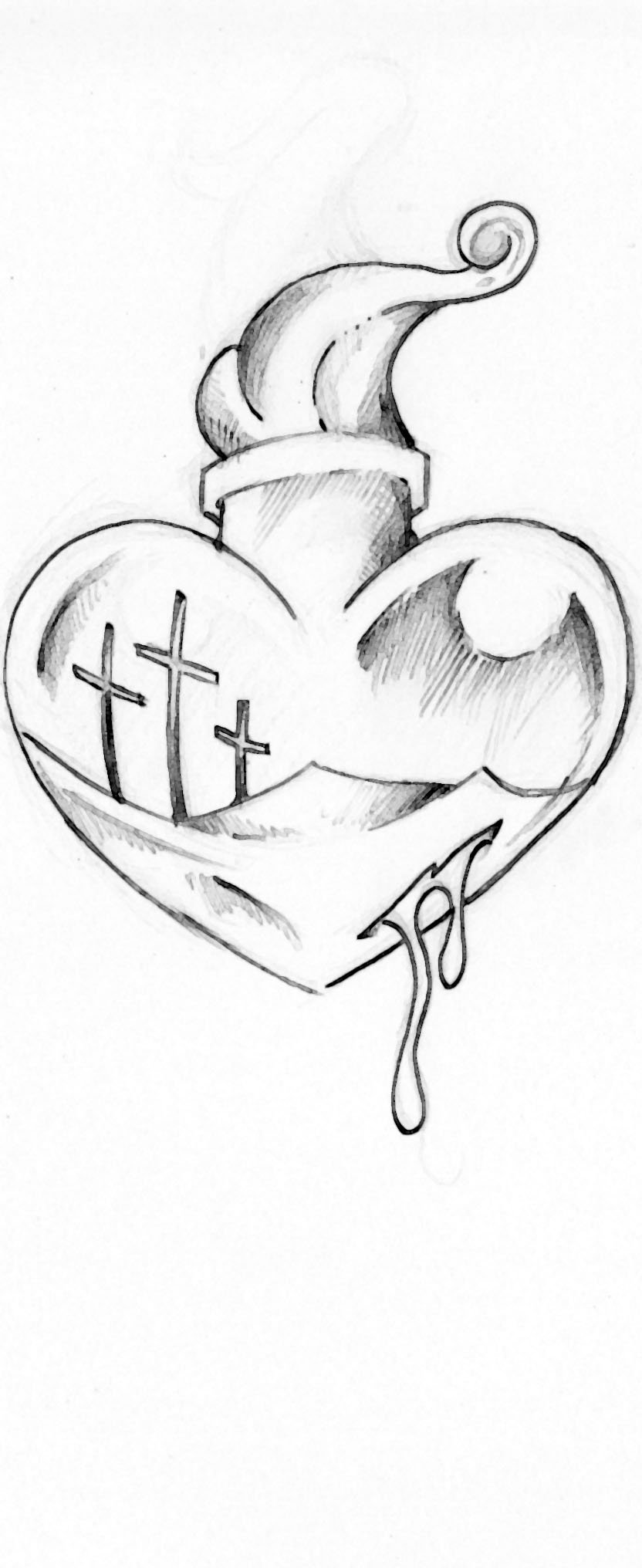 Sacred Heart Drawing at GetDrawings | Free download