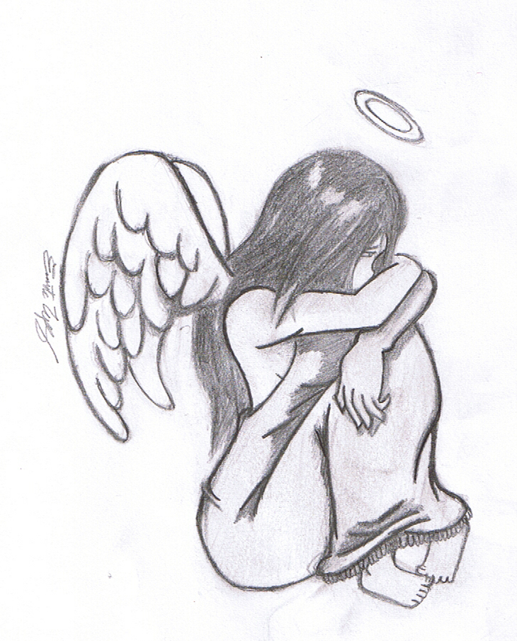 Sad Angel Drawing at GetDrawings Free download