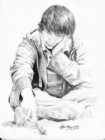 Sad Boy Drawing at GetDrawings | Free download