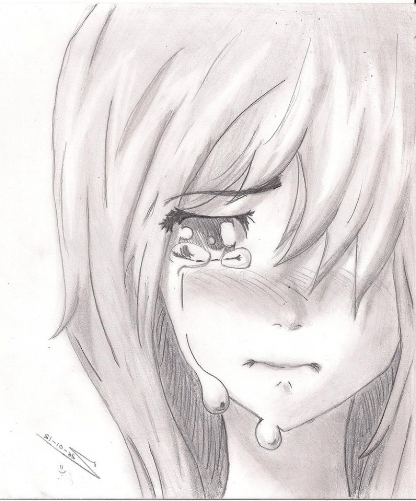 Sad Girl Face Drawing at GetDrawings | Free download